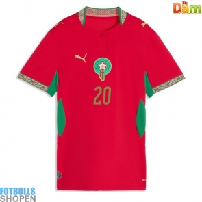 Billiga Marocko Ayoub El Kaabi #20 Hemmatröja Dam VM 2026 Kortärmad